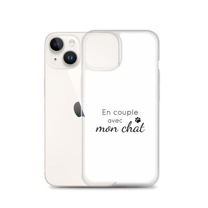 Coque iPhone En couple avec mon chat - Sedurro