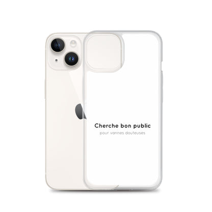 Coque iPhone Cherche bon public pour vannes douteuses - Sedurro