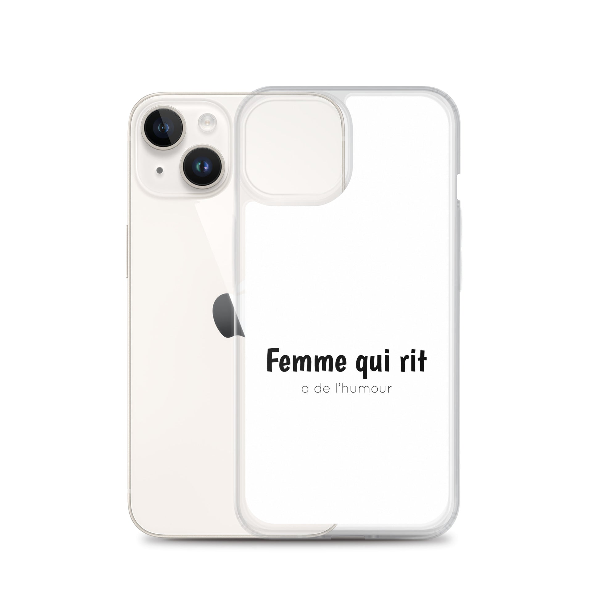 Coque iPhone Femme qui rit a de l'humour - Sedurro