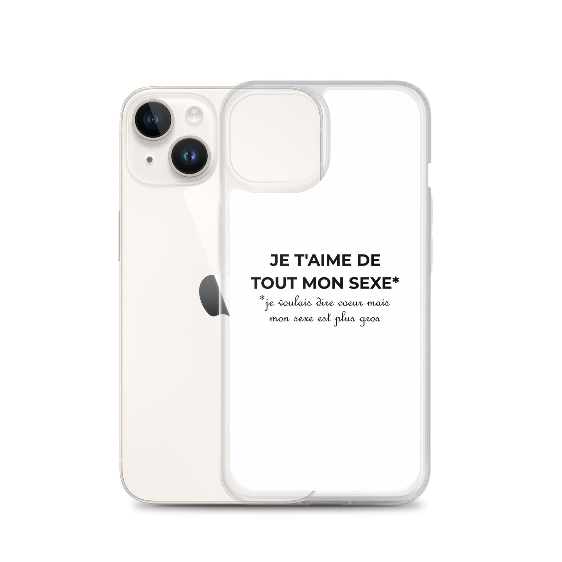 Coque iPhone Je t'aime de tout mon sexe je voulais dire cœur mais mon sexe est plus gros Sedurro