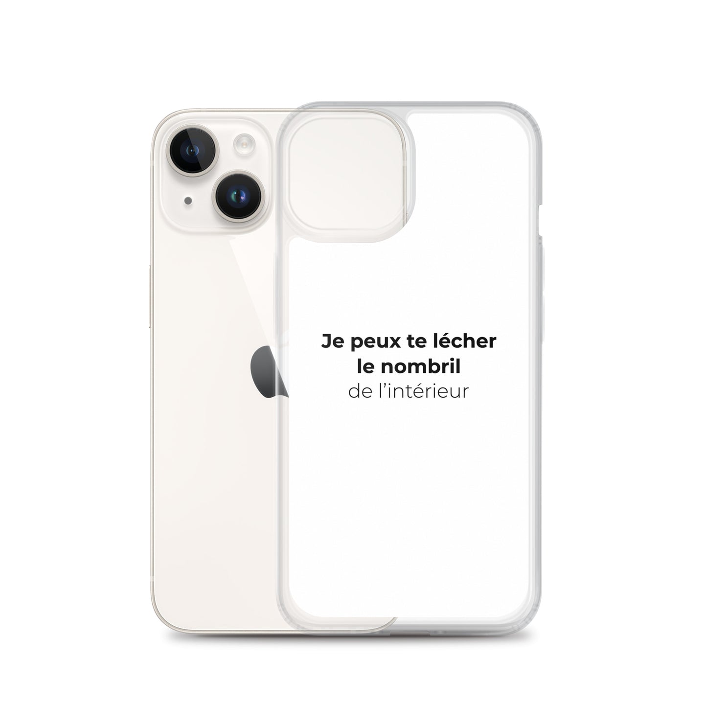 Coque iPhone Je peux te lécher le nombril de l'intérieur - Sedurro