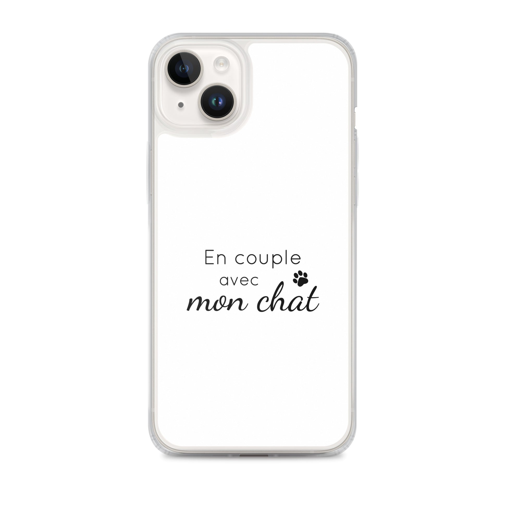 Coque iPhone En couple avec mon chat - Sedurro