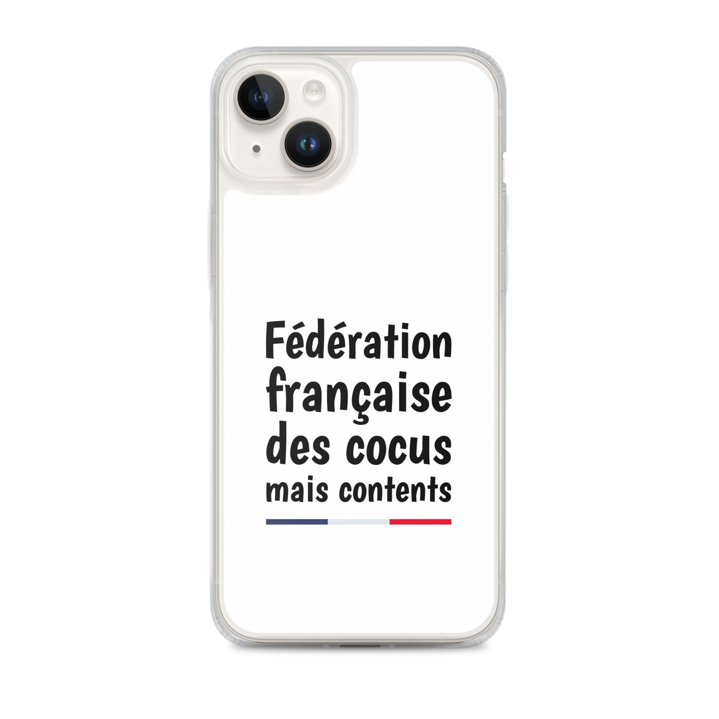 Coque iPhone Fédération française des cocus mais contents - Sedurro