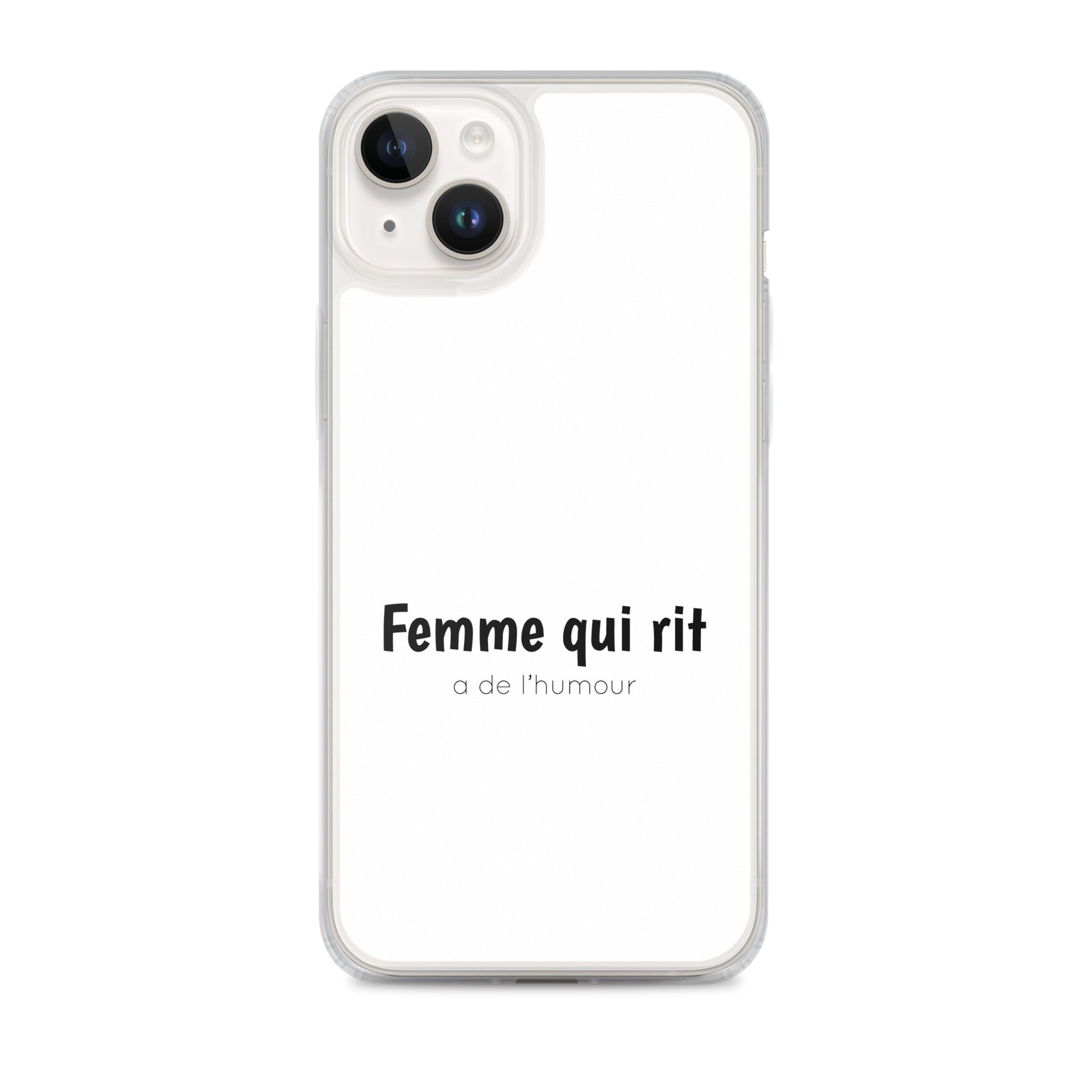 Coque iPhone Femme qui rit a de l'humour - Sedurro