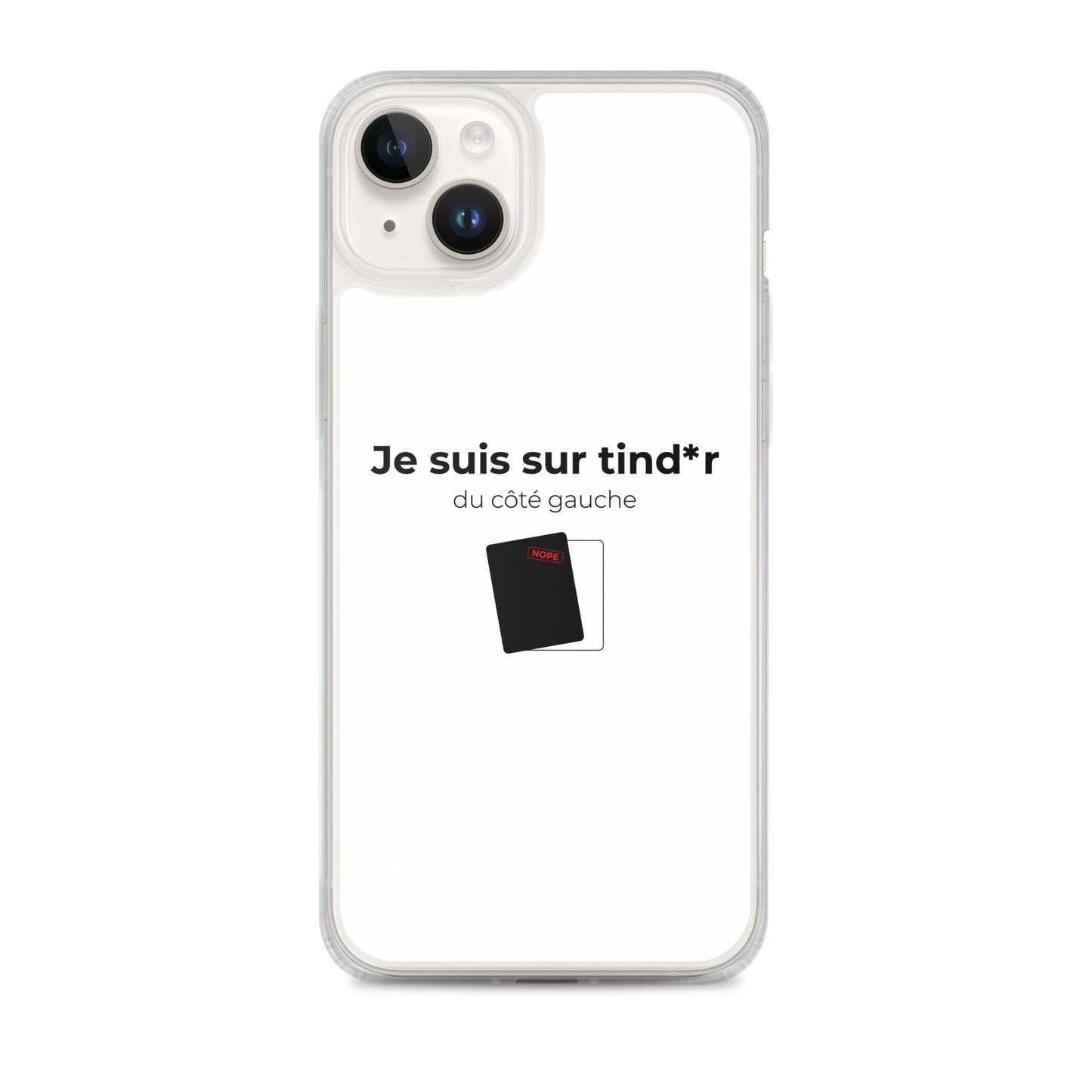 Coque iPhone Je suis sur tind*r du côté gauche - Sedurro