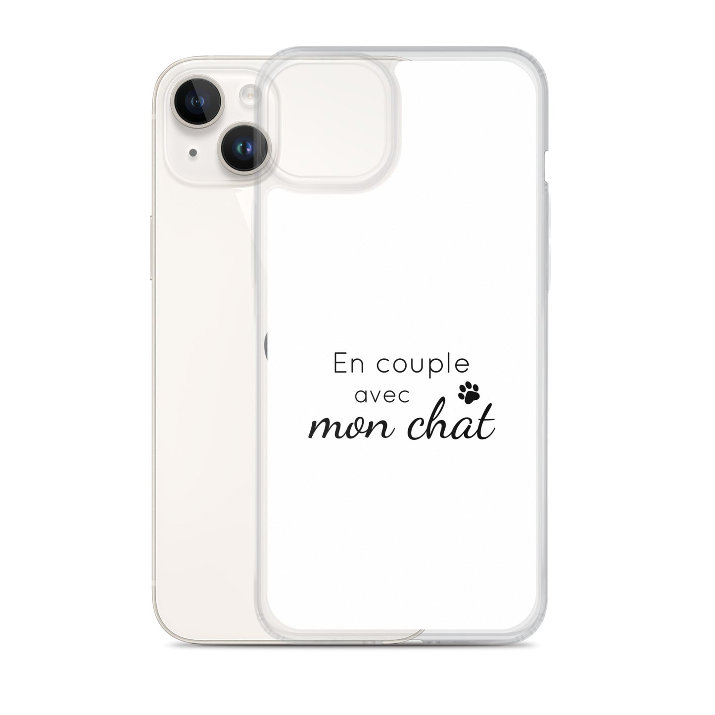 Coque iPhone En couple avec mon chat - Sedurro