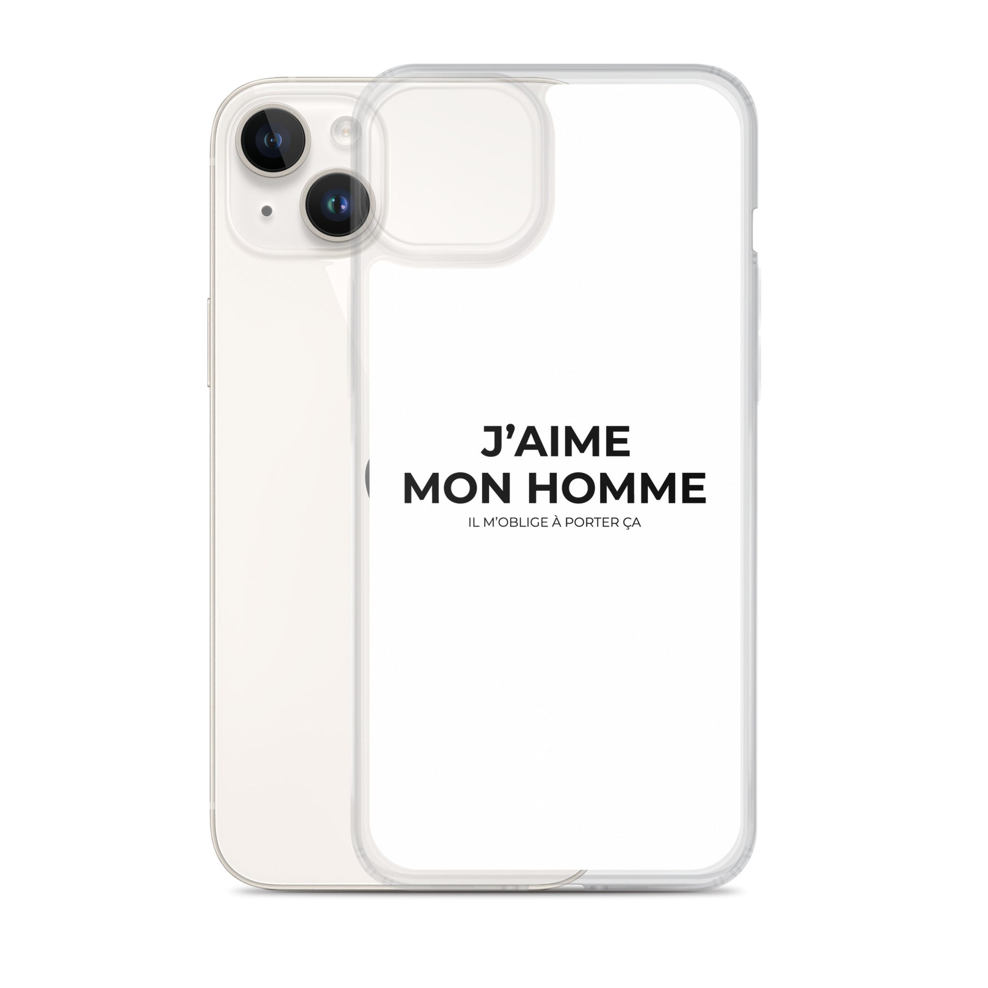 Coque iPhone J'aime mon homme il m'oblige à porter ça - Sedurro