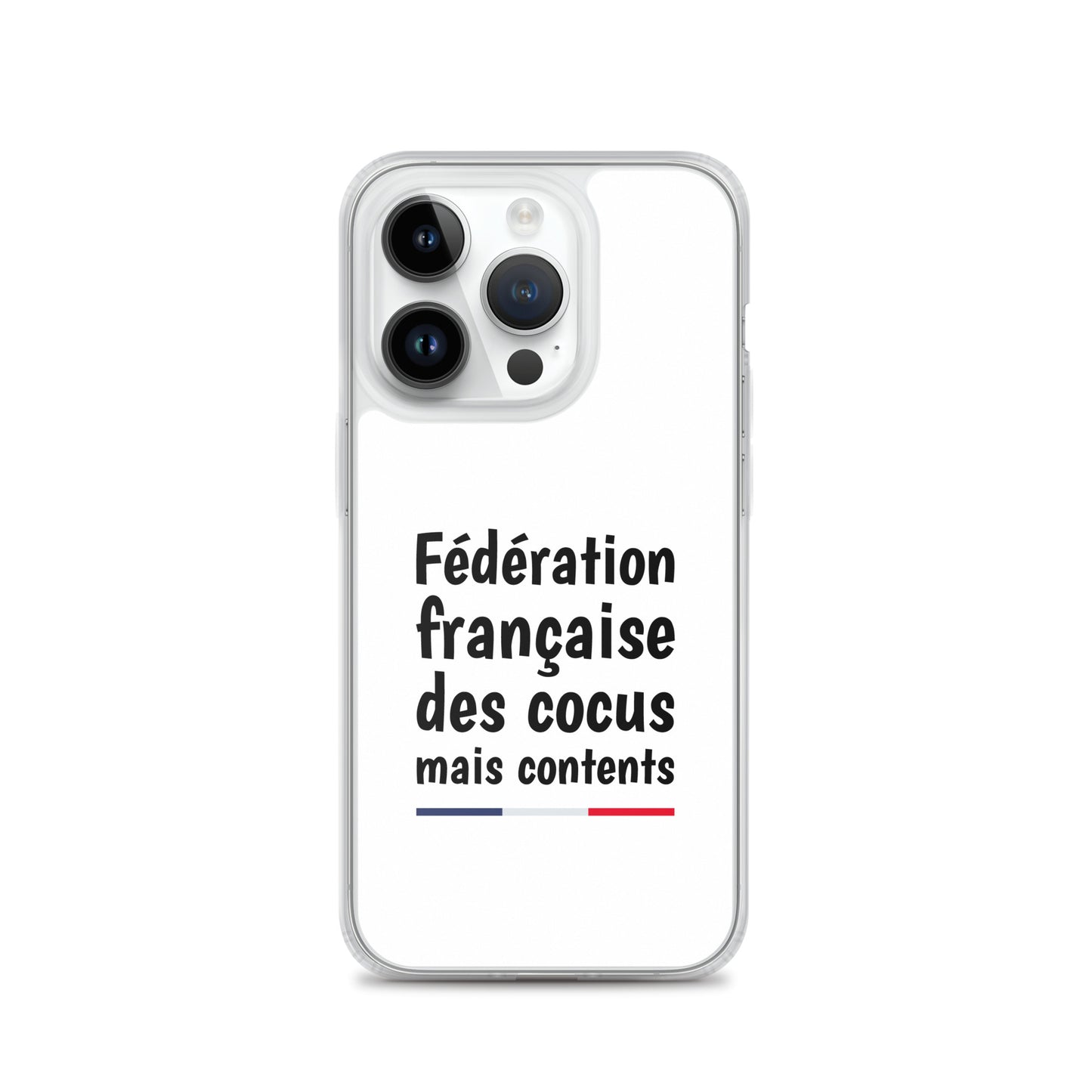 Coque iPhone Fédération française des cocus mais contents - Sedurro