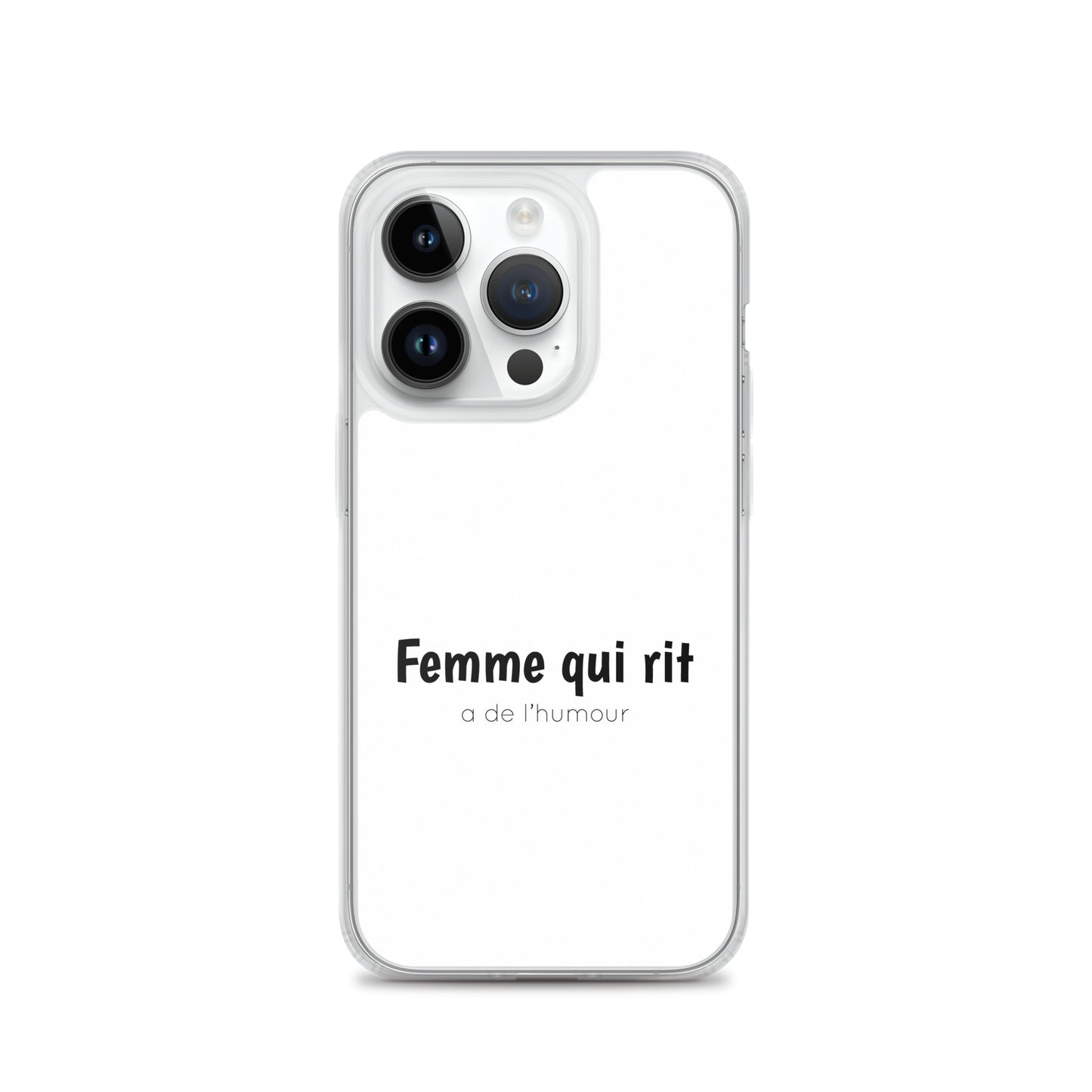 Coque iPhone Femme qui rit a de l'humour - Sedurro