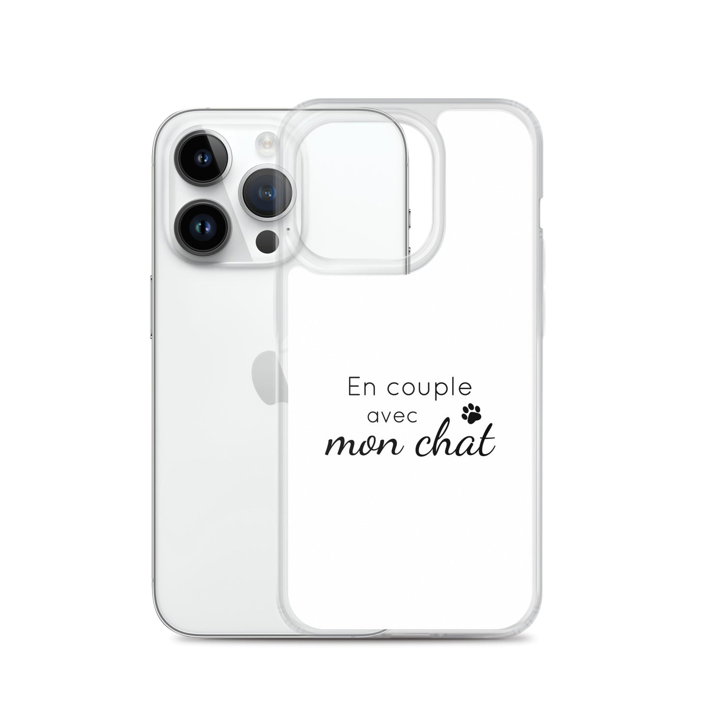 Coque iPhone En couple avec mon chat - Sedurro