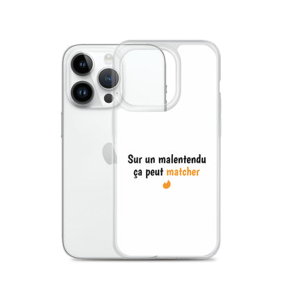 Coque iPhone Sur un malentendu ça peut matcher - Sedurro