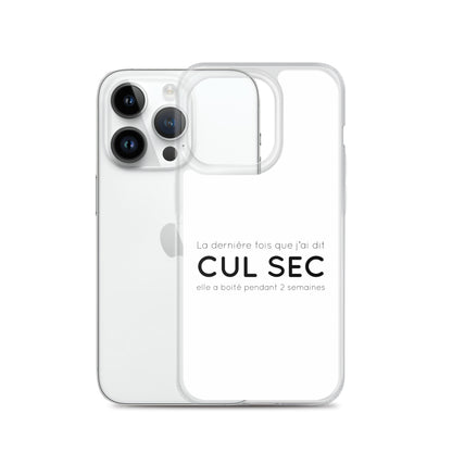 Coque iPhone La dernière fois que j'ai dit cul sec elle a boité pendant 2 semaines - Sedurro