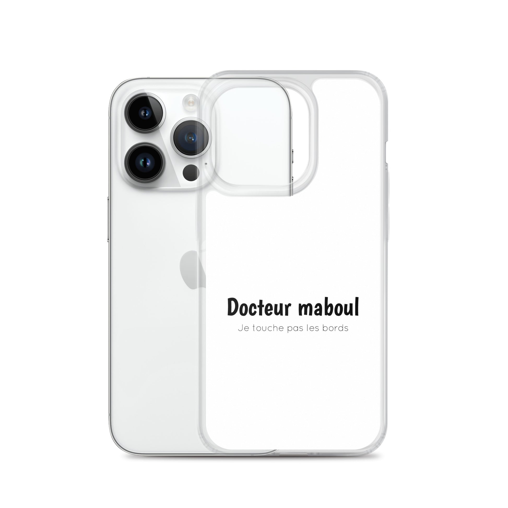 Coque iPhone Docteur maboul je touche pas les bords - Sedurro