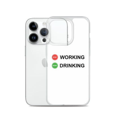 Coque iPhone Stop working start drinking - Sedurro