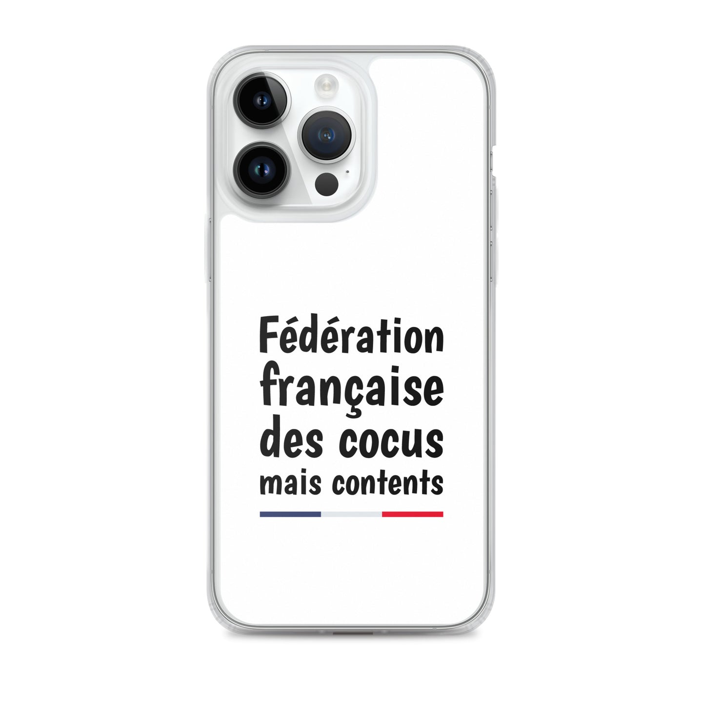 Coque iPhone Fédération française des cocus mais contents - Sedurro