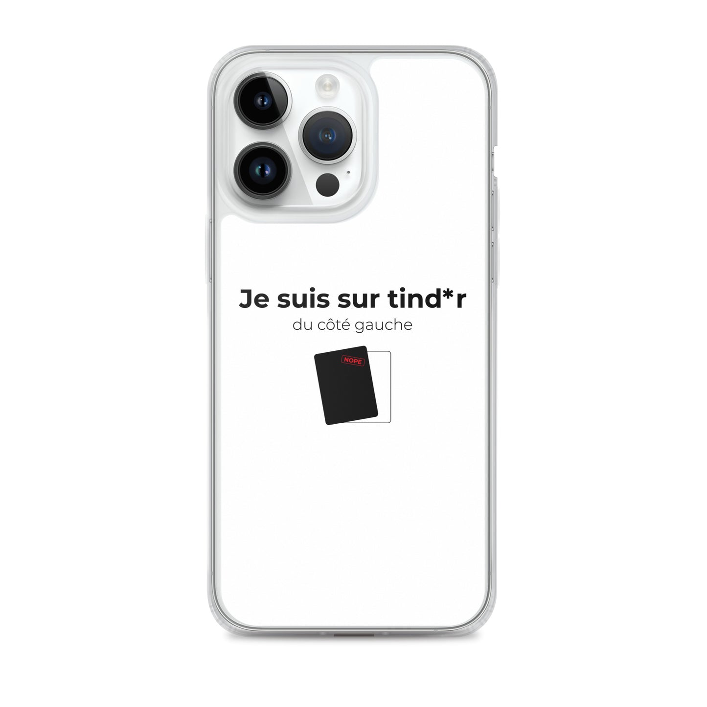 Coque iPhone Je suis sur tind*r du côté gauche - Sedurro