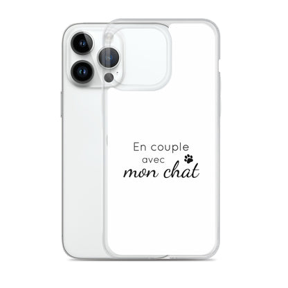 Coque iPhone En couple avec mon chat - Sedurro