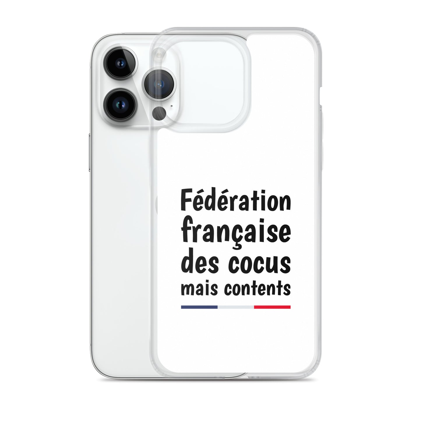 Coque iPhone Fédération française des cocus mais contents - Sedurro