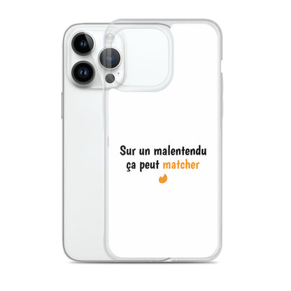 Coque iPhone Sur un malentendu ça peut matcher - Sedurro