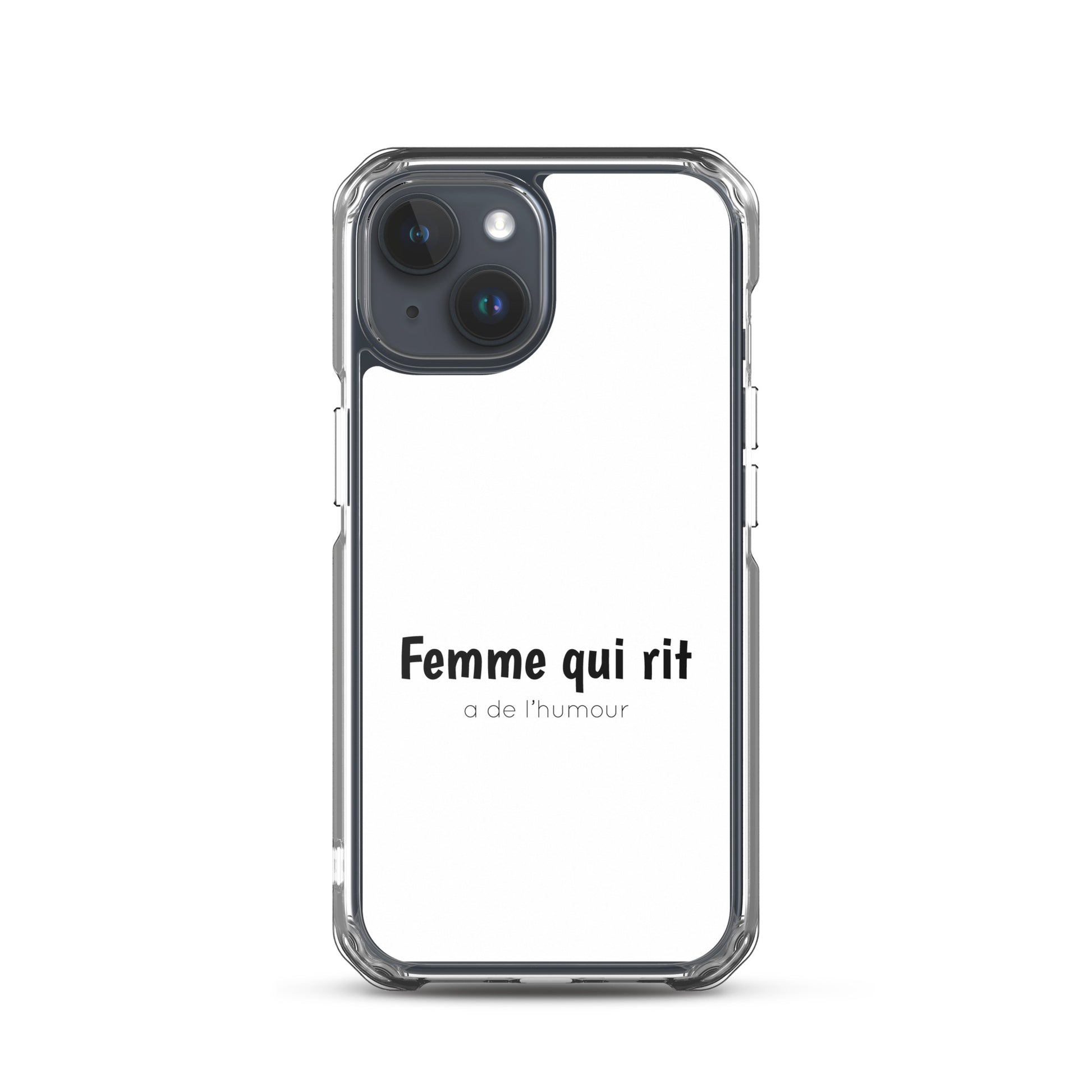 Coque iPhone Femme qui rit a de l'humour - Sedurro