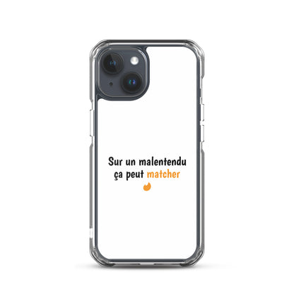 Coque iPhone Sur un malentendu ça peut matcher - Sedurro