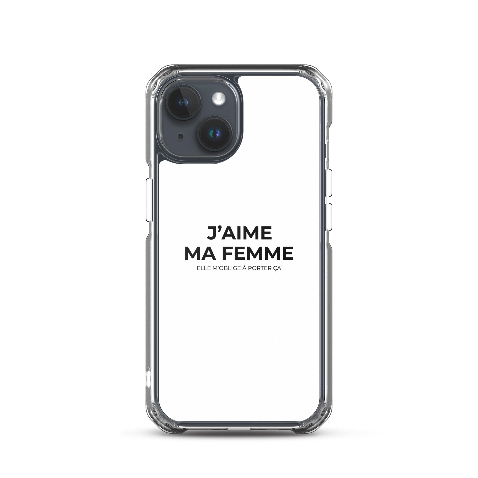 Coque iPhone J'aime ma femme elle m'oblige à porter ça - Sedurro