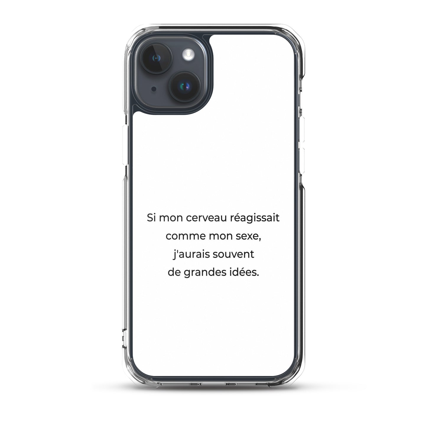 Coque iPhone Si mon cerveau réagissait comme mon sexe j'aurais souvent de grandes idées - Sedurro