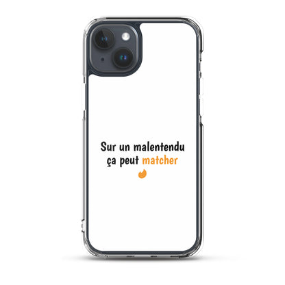 Coque iPhone Sur un malentendu ça peut matcher - Sedurro