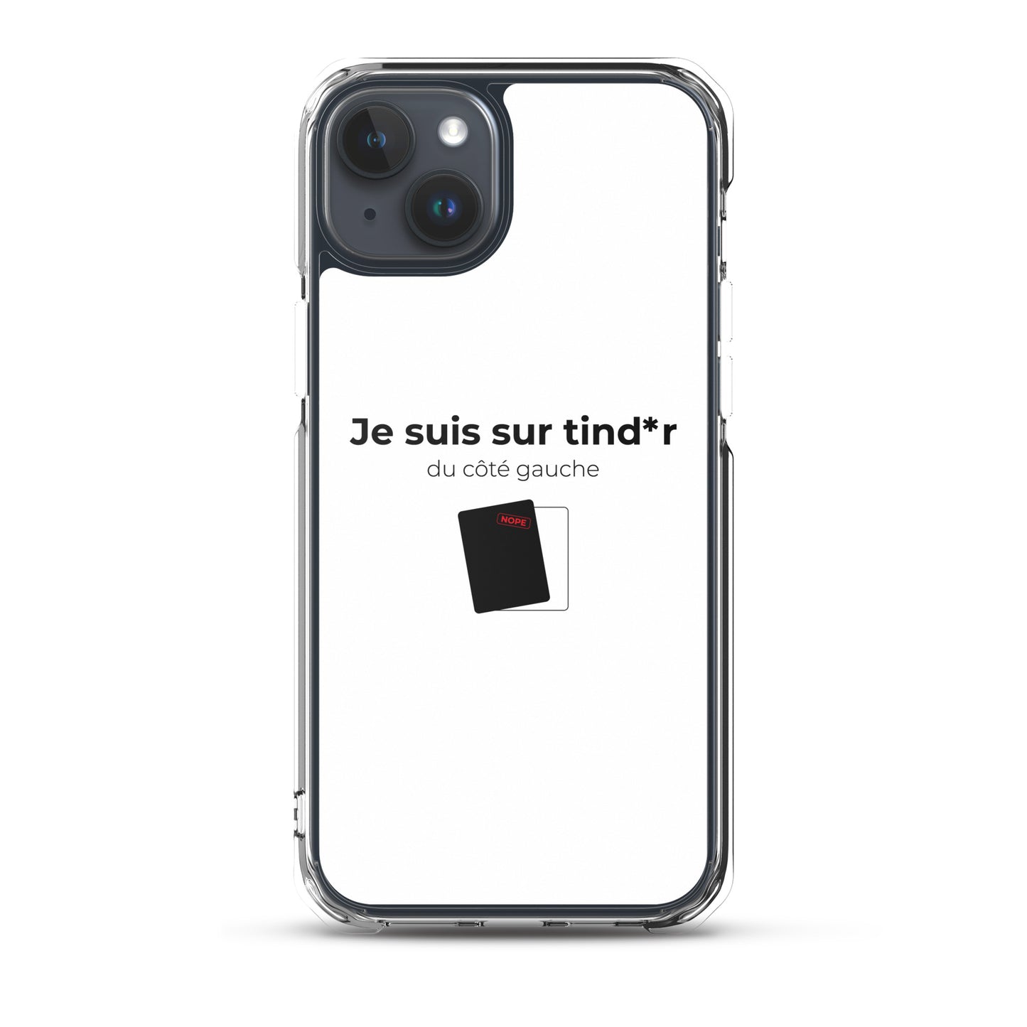 Coque iPhone Je suis sur tind*r du côté gauche - Sedurro