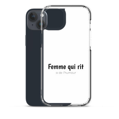 Coque iPhone Femme qui rit a de l'humour - Sedurro