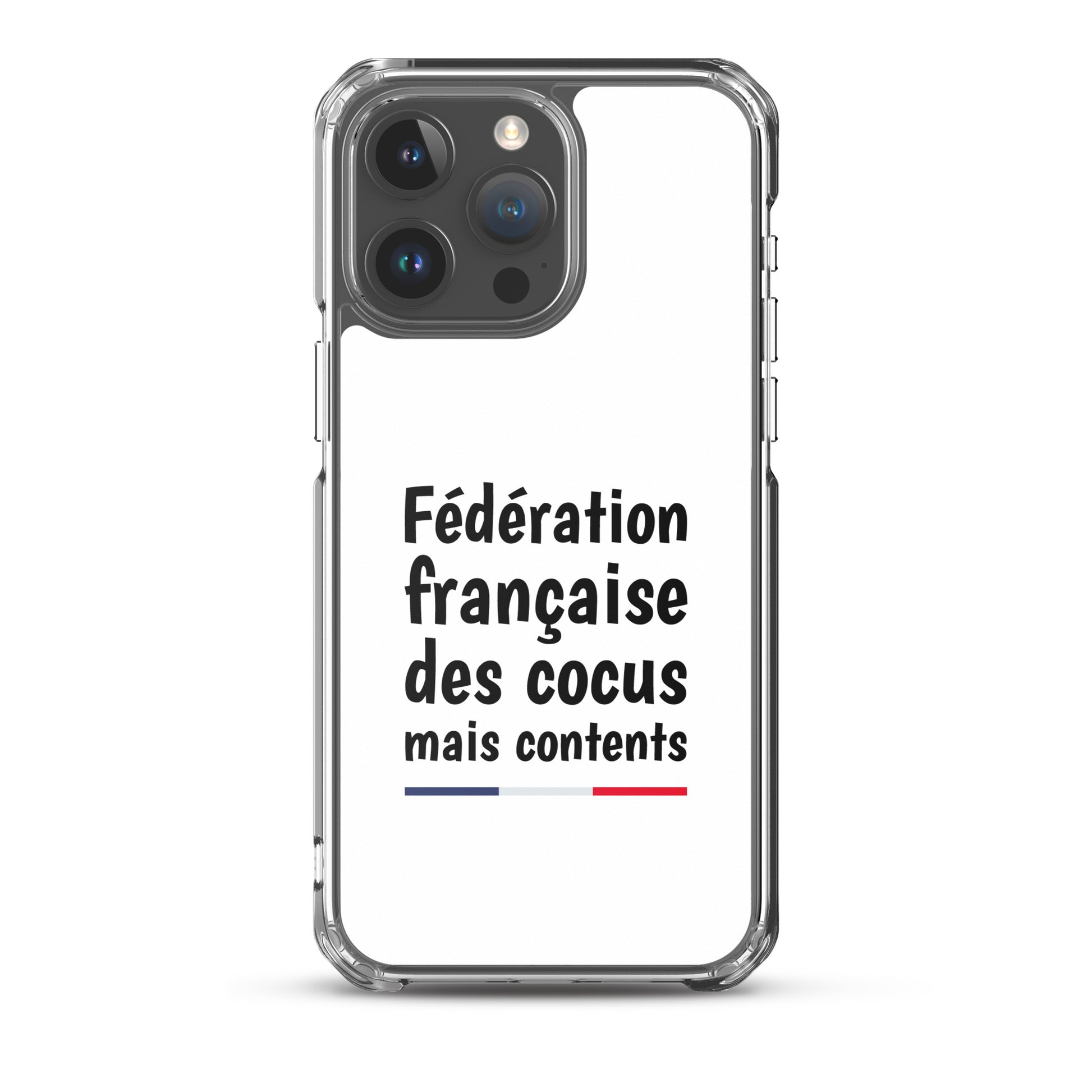 Coque iPhone Fédération française des cocus mais contents - Sedurro