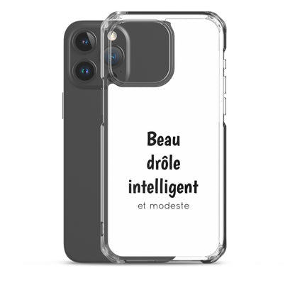 Coque iPhone Beau drôle intelligent et modeste - Sedurro