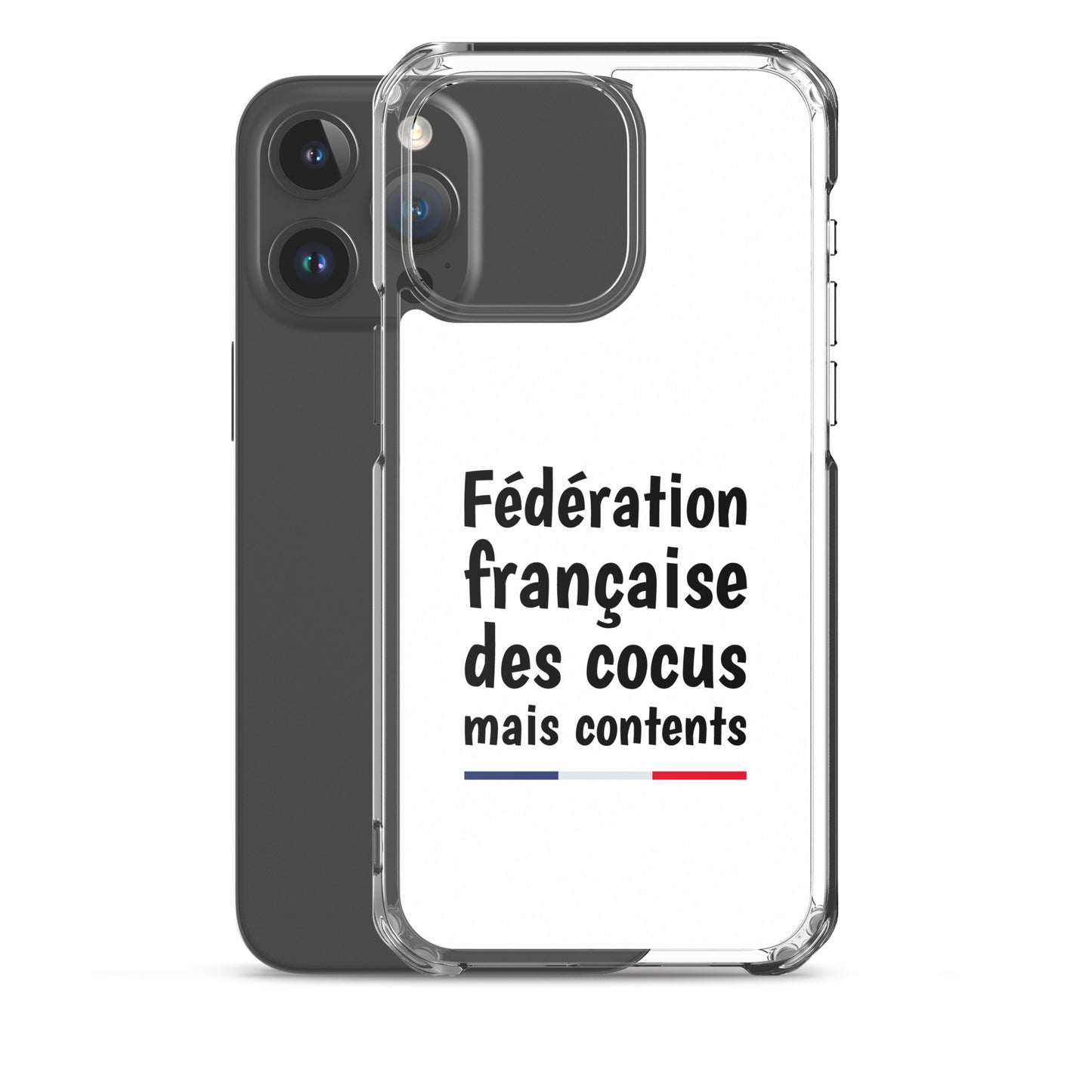 Coque iPhone Fédération française des cocus mais contents - Sedurro