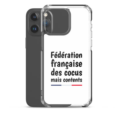 Coque iPhone Fédération française des cocus mais contents - Sedurro