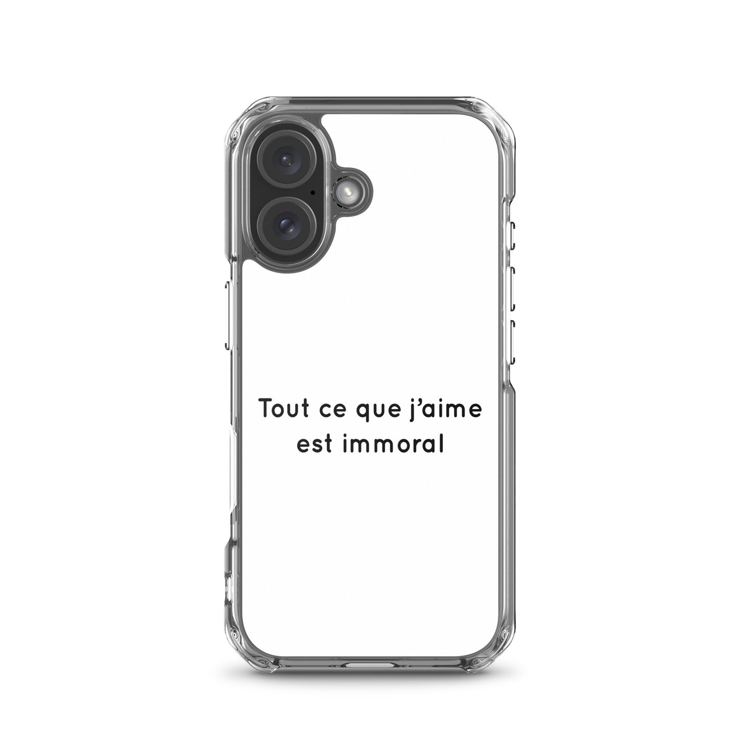 Coque iPhone Tout ce que j'aime est immoral - Sedurro