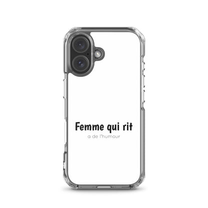 Coque iPhone Femme qui rit a de l'humour - Sedurro