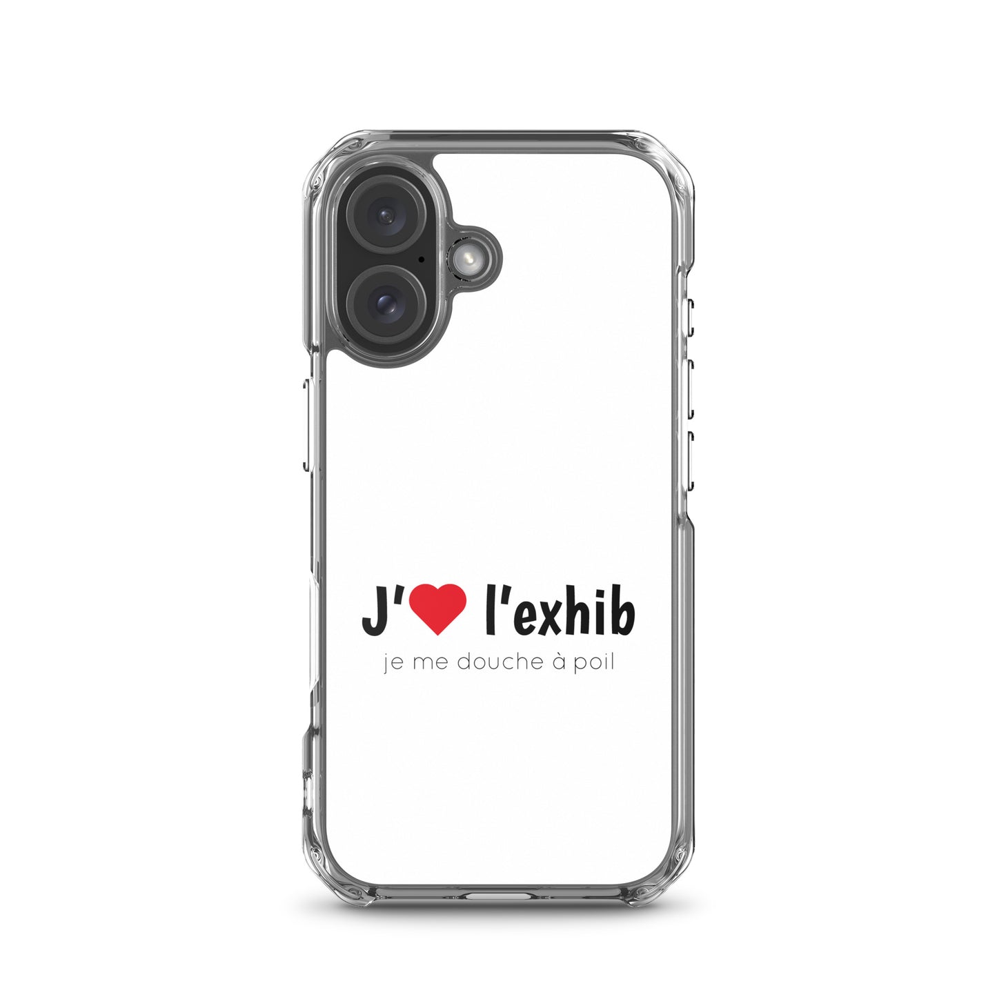 Coque iPhone J'aime l'exhib je me douche à poil - Sedurro