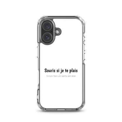 Coque iPhone Souris si je te plais sinon fais un salto arrière - Sedurro