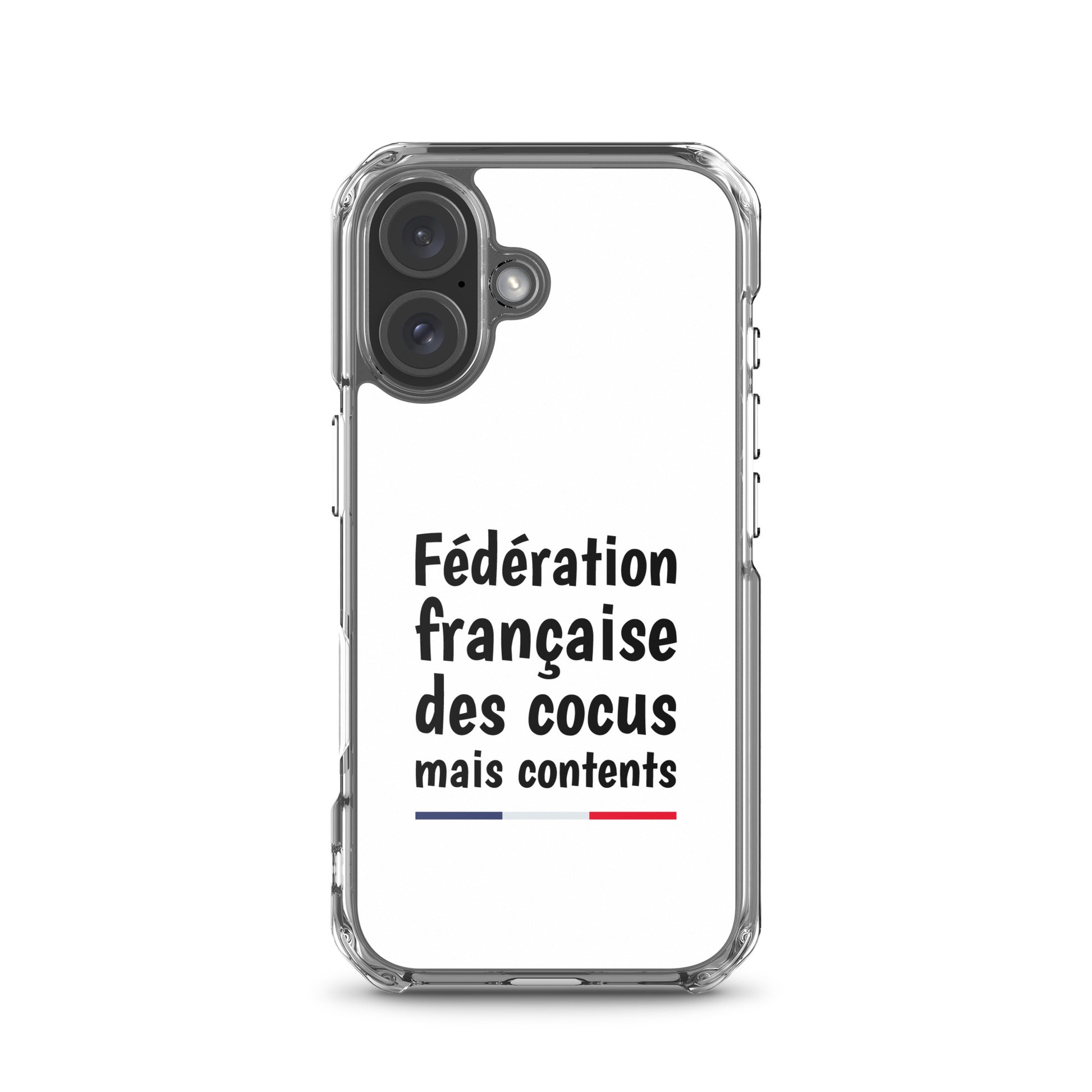 Coque iPhone Fédération française des cocus mais contents - Sedurro