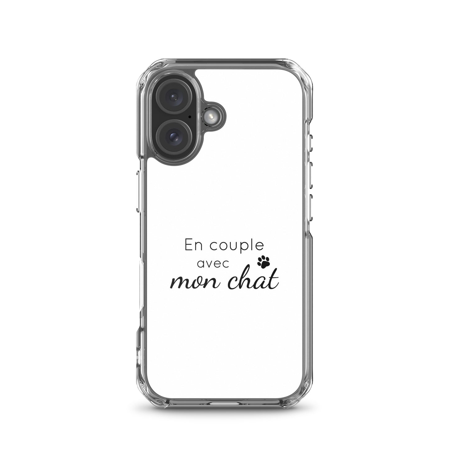 Coque iPhone En couple avec mon chat - Sedurro