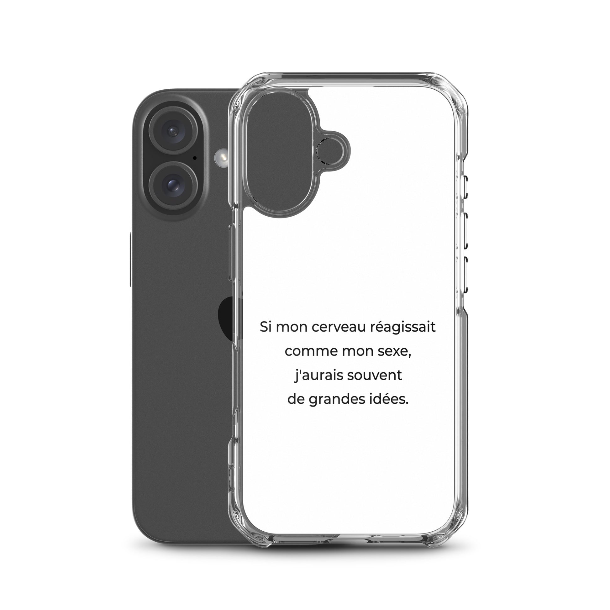 Coque iPhone Si mon cerveau réagissait comme mon sexe j'aurais souvent de grandes idées - Sedurro