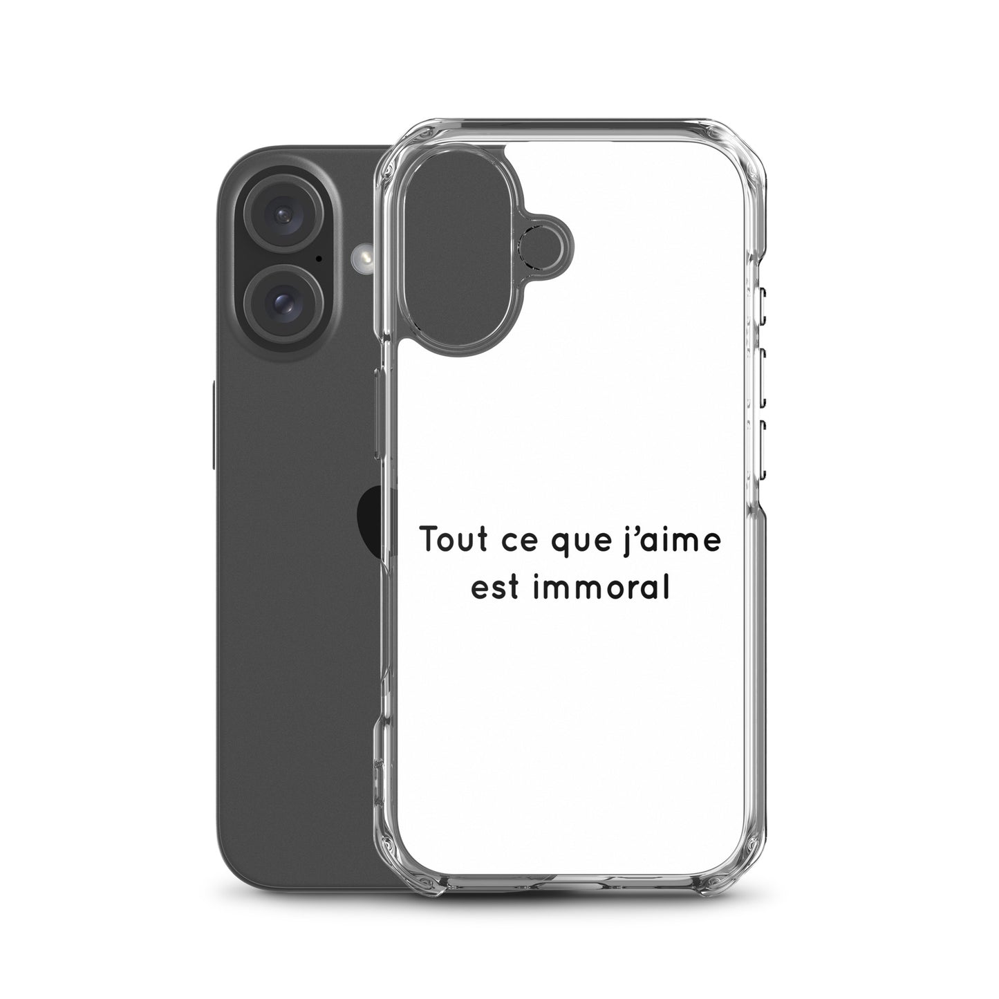 Coque iPhone Tout ce que j'aime est immoral - Sedurro