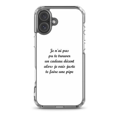 Coque iPhone Je n'ai pas pu te trouver un cadeau décent alors je vais juste te faire une pipe - Sedurro