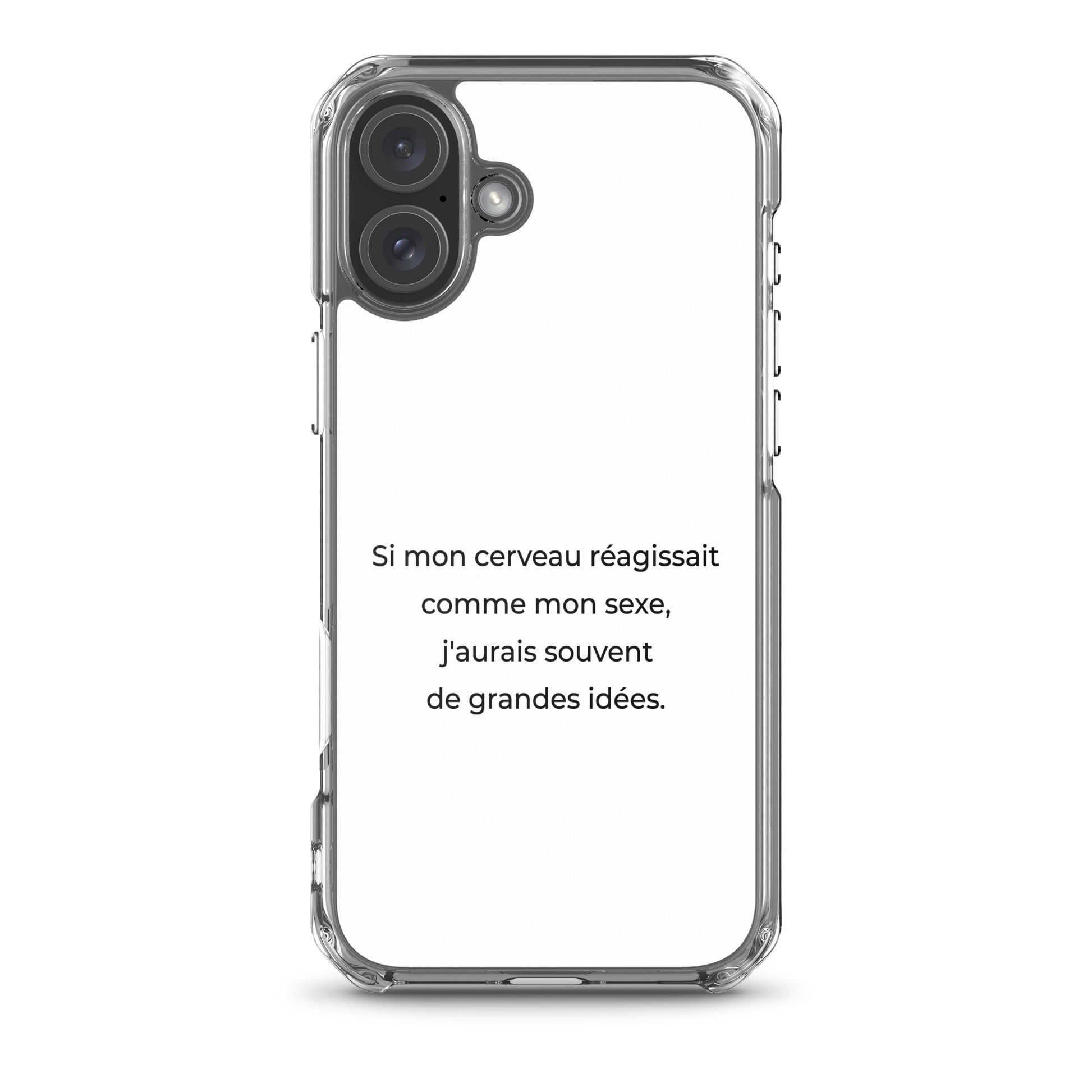 Coque iPhone Si mon cerveau réagissait comme mon sexe j'aurais souvent de grandes idées - Sedurro