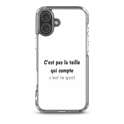 Coque iPhone C'est pas la taille qui compte c'est le goût - Sedurro