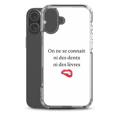 Coque iPhone On ne se connait ni des dents ni des lèvres - Sedurro