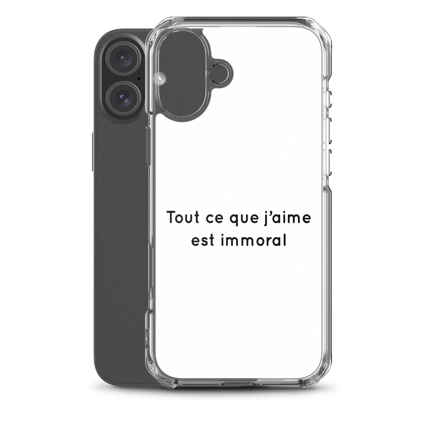 Coque iPhone Tout ce que j'aime est immoral - Sedurro