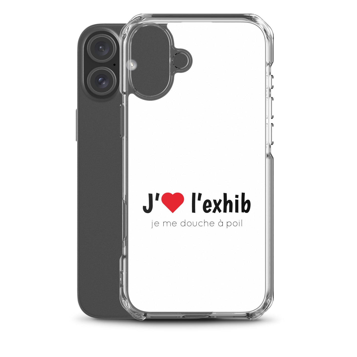 Coque iPhone J'aime l'exhib je me douche à poil - Sedurro