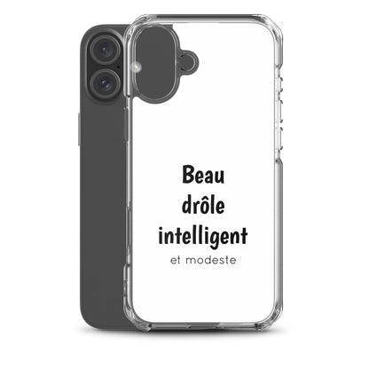 Coque iPhone Beau drôle intelligent et modeste - Sedurro