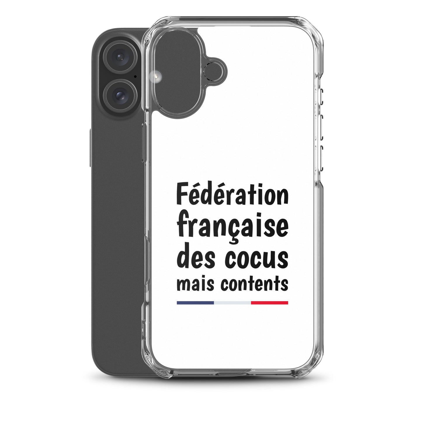 Coque iPhone Fédération française des cocus mais contents - Sedurro